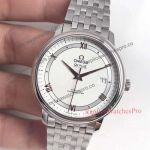 De Ville Omega Stainless Steel White Dial Watch Replica For Sale 
